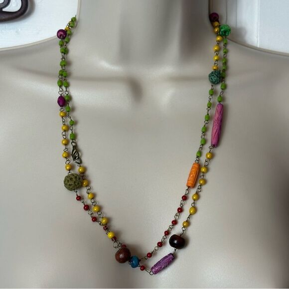 Vintage Long Beaded‎ Necklace - Picture 4 of 8
